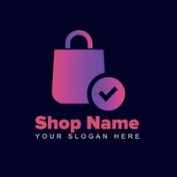 gradient logo for ecommerce Business vector