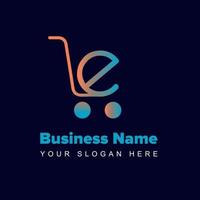 gradient logo for ecommerce Business vector