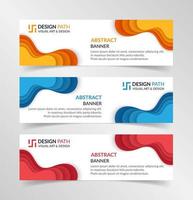 Abstract banner modern template vector