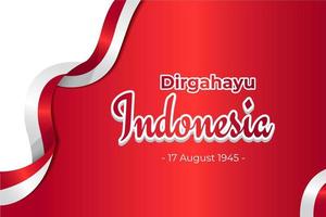 dirgahayu indonesia día de la independencia efecto de texto editable vector