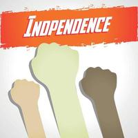 independence merdeka hand vector