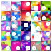 Mega collection of 25 social media post design template vector