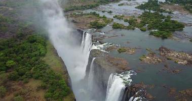luchtfoto naar de Victoria Falls, Zimbabwe video