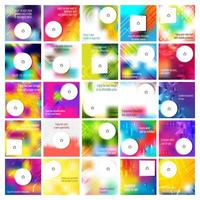 mega colección de 25 plantillas de diseño de publicaciones en redes sociales vector