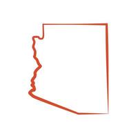 Arizona map illustrated on white background vector