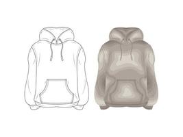 catálogo de productos de moda uniformes maqueta boceto ilustración vectorial ropa silueta vector