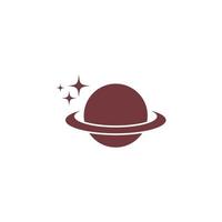 plantilla de ilustración de diseño de logotipo de icono de planeta vector