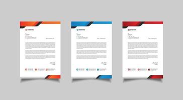 Modern letterhead design template for your project. vector