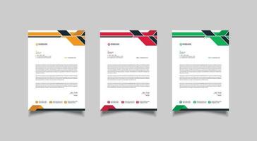 Minimalist simple letterhead template design vector