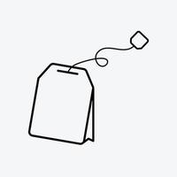 icono de bolsa de té sobre fondo blanco. vector