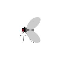 diseño de ilustración de icono de vector de mosca