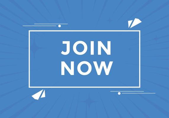 Join now button. Good idea text web banner template. Sign icon banner
