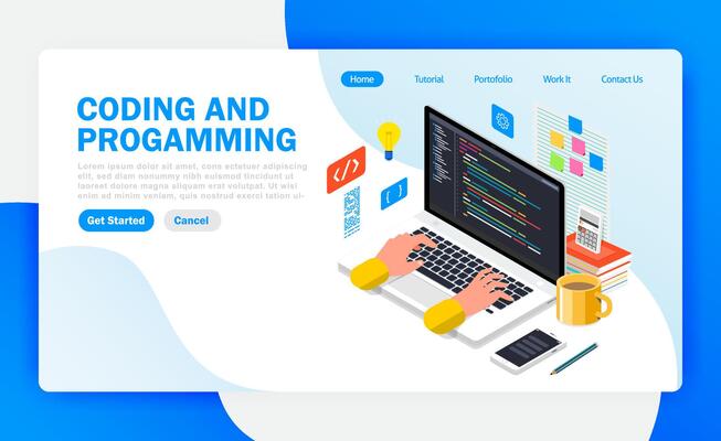 Isometric Programming Vector Art, Icons, and Graphics for Free Download