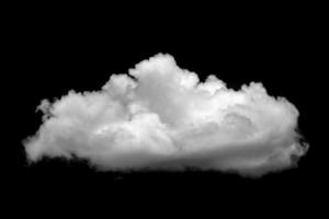 Separate white clouds on a black background have real clouds. photo