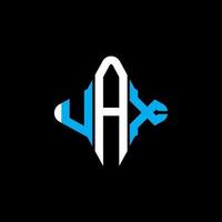 Diseño creativo del logotipo de la letra uax con gráfico vectorial vector
