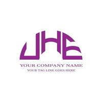 UHE letter logo creative design with vector graphic