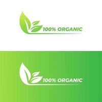 organic fresh natural badge label seal sticker stamp vector logo design