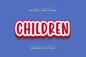 Editable text effect sticker font. vector