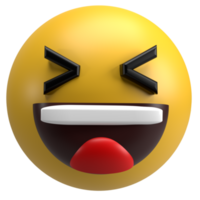 emoji ikon 3D-rendering png