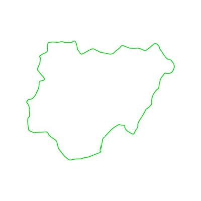 Nigeria map on white background