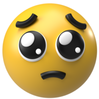 renderização 3d ícone emoji png