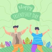 Happy friendship day flat illustration vector