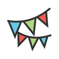 Party Decoration Filled Line Icon vector