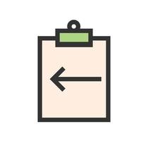 Assignment Return I Filled Line Icon vector