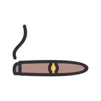 Cigar Filled Line Icon vector