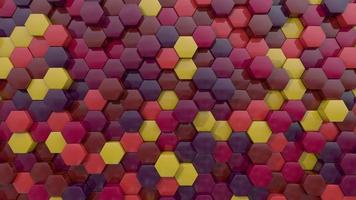 Fire Colored Hexagon elements Loop
