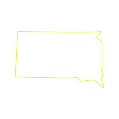 South Dakota map illustrated