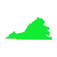 Virginia map illustrated vector