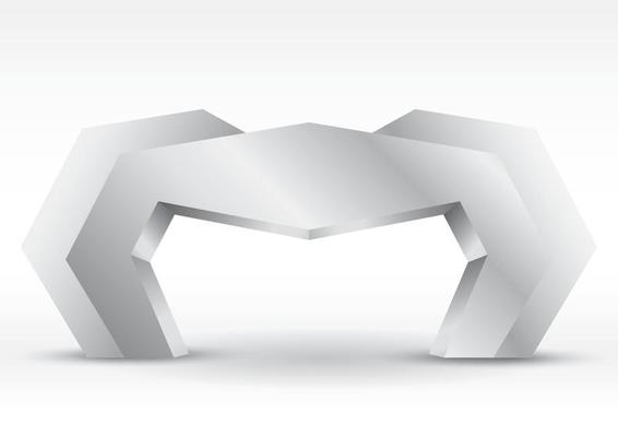3d gate entrance exhibition vector editable with modern style on isolated background