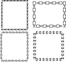 set of simple decorative border. vector