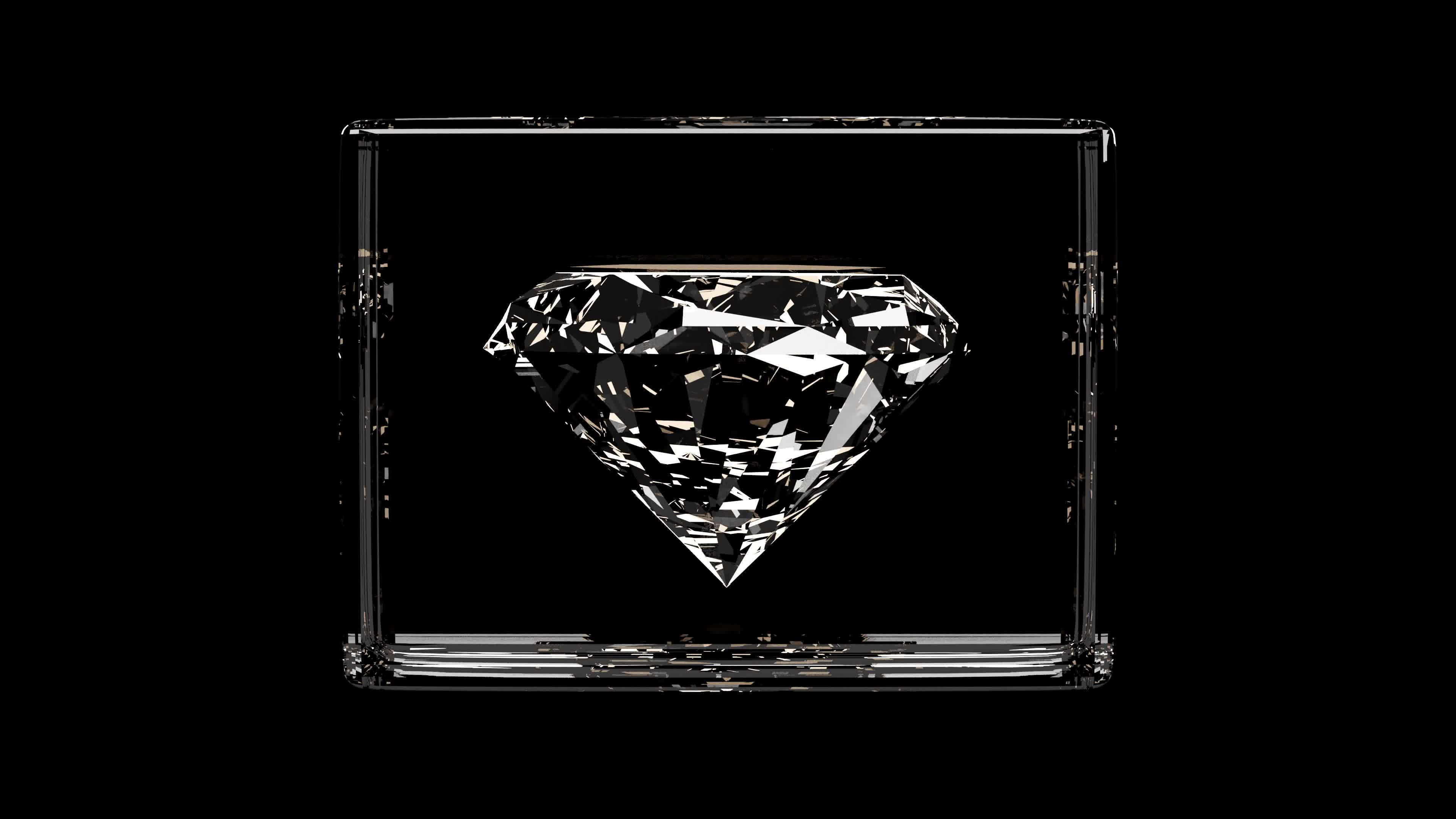 Diamond with glass box on black background. 3d render animation 9265752  Stock Video at Vecteezy