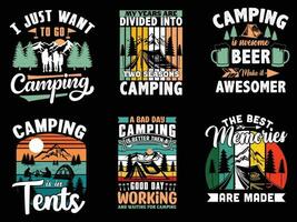 diseño de camiseta de camping descarga gratuita vector