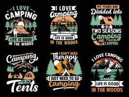 Camping t shirt design free download vector