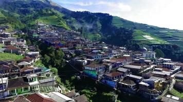 Magelang, Indonesia, 2022 - Aerial view, Mount Sumbing, Kkali Angkrik-Nepal van java video