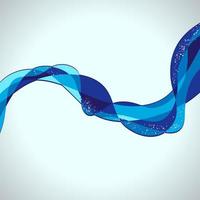 Abstract Background of Blue Water Lines Waves with Bubbles Froth, Vector Design Illustration EPS10.