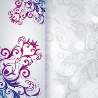 Abstract vector background with floral item.
