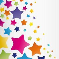 Stars background, abstract vector design pattern, colorful elements on a white background.