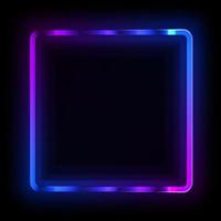 Colorful neon frame on a dark background, vector abstract illustration.