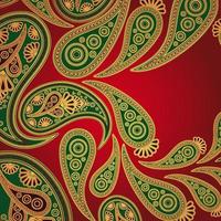 red paisley background vector