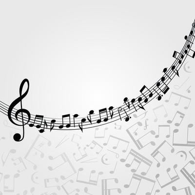 Vector music  background, melody, notes, key.