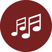 ícone de notas musicais