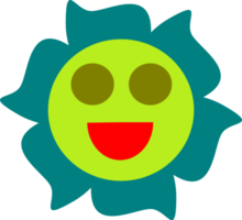 icône de fleur souriante png