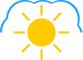 icona nuvola con il sole png