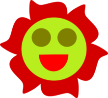 icono de flor sonriente png
