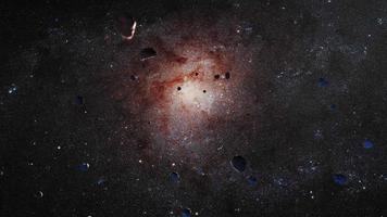 Galaxy space exploration At Messier 33 Triangulum galaxy. video