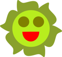 icône de fleur souriante png